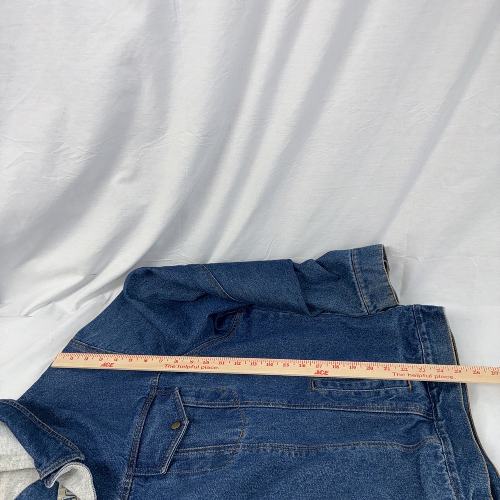 Himalaya Outfitters Mens Hooded Denim Jacket Blue Workwear Size 3X Big - Picture 16 of 16